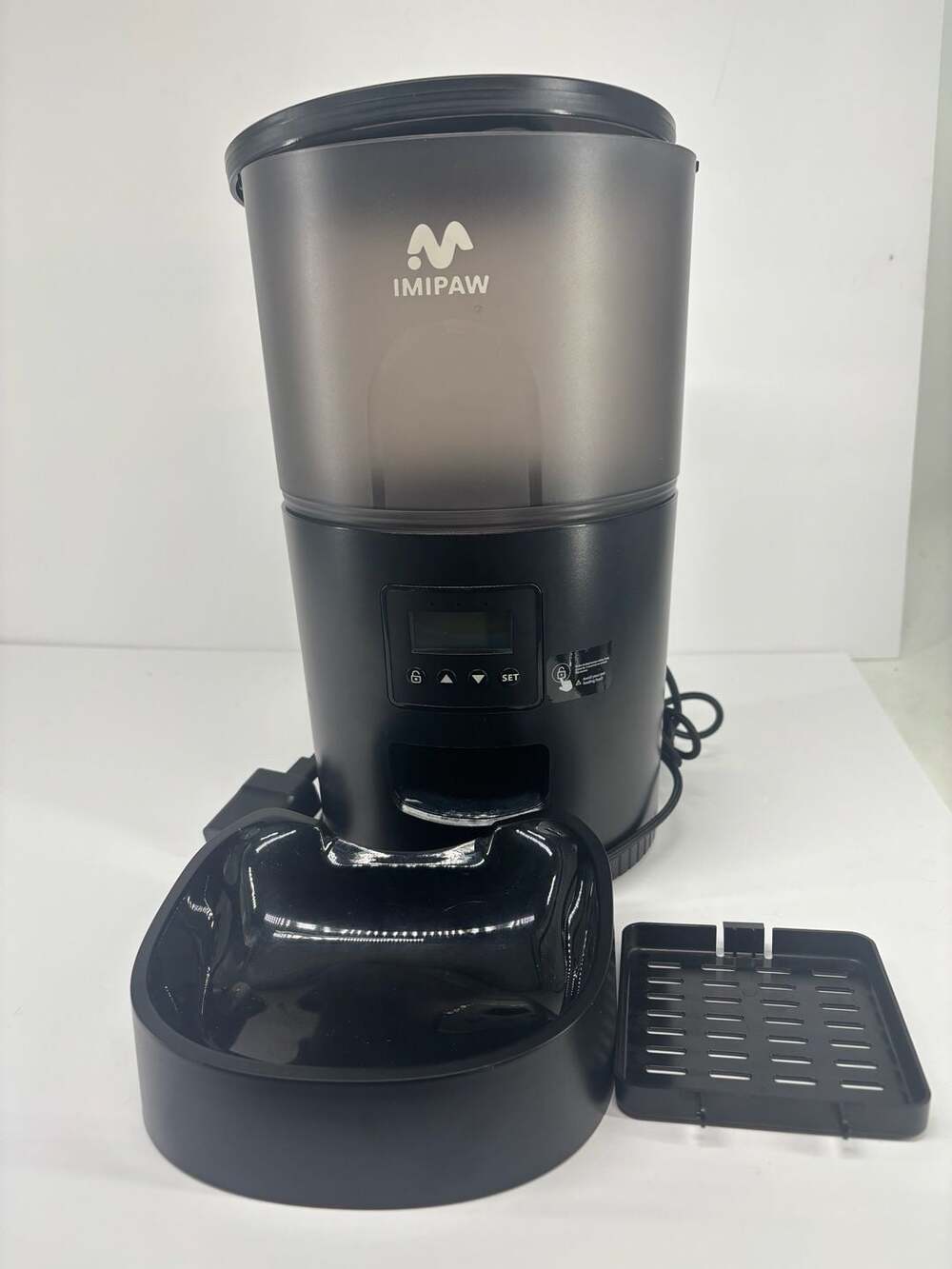 Imipaw Automatic Cat Feeder 3L Timed Food Dispenser Black
